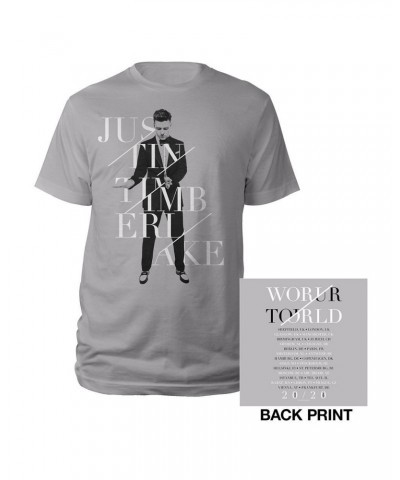 Justin Timberlake Silver World Tour UK/EUR T-Shirt $6.85 Shirts