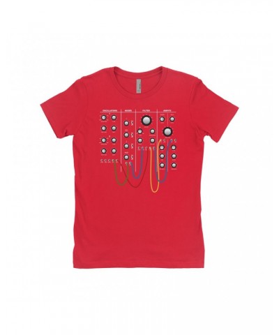 Music Life Ladies' Boyfriend T-Shirt | Modular Synth Chest Panel Shirt $11.33 Shirts