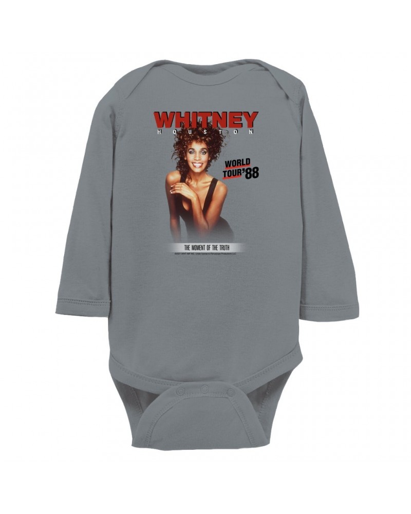 Whitney Houston Long Sleeve Bodysuit | 1988 World Tour Poster Image Bodysuit $4.72 Shirts