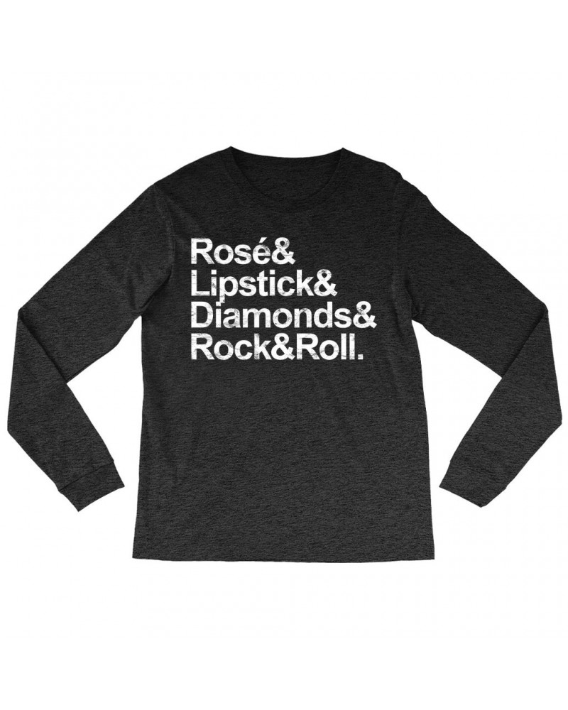 Music Life Long Sleeve Shirt | Rosé & Rock n' Roll Shirt $4.44 Shirts