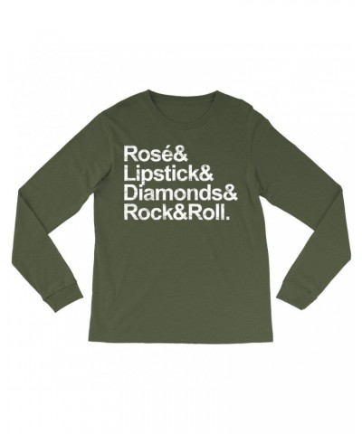 Music Life Long Sleeve Shirt | Rosé & Rock n' Roll Shirt $4.44 Shirts