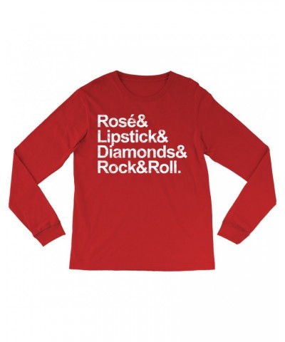 Music Life Long Sleeve Shirt | Rosé & Rock n' Roll Shirt $4.44 Shirts