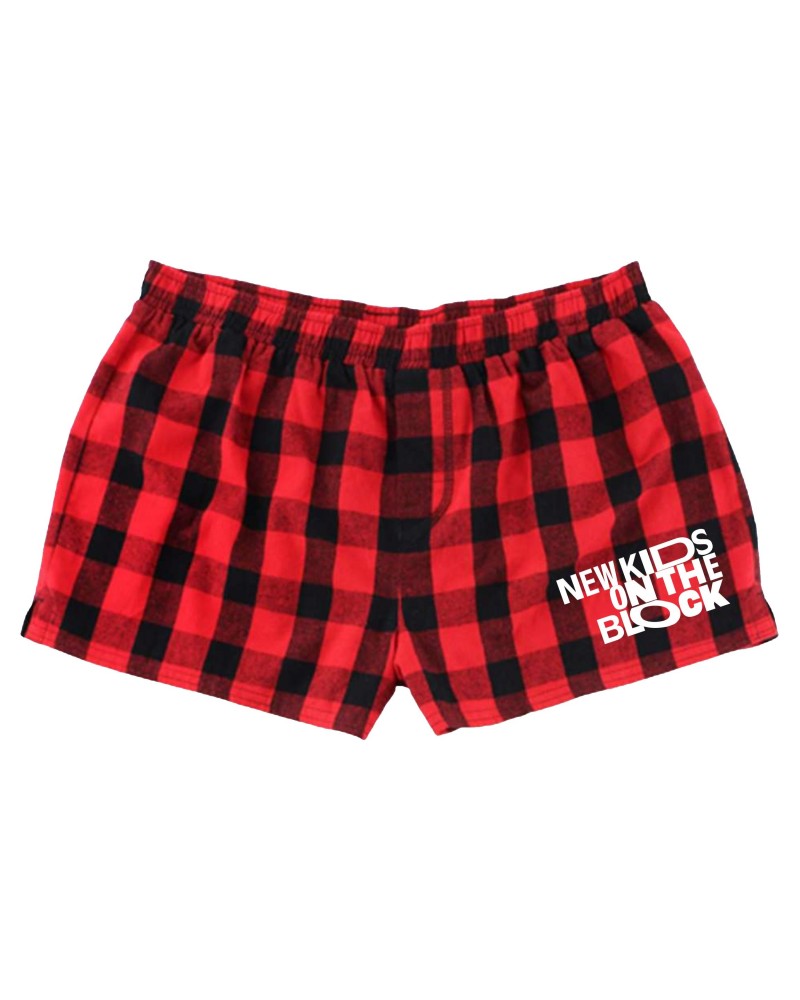 New Kids On The Block Classic Logo Plaid Boxer Shorts $5.49 Shorts