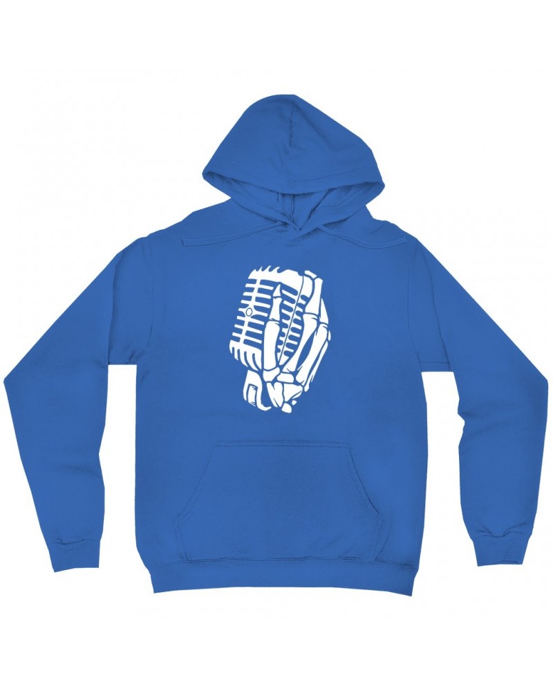 Music Life Hoodie | Skelehands On The Mic Hoodie $8.54 Sweatshirts