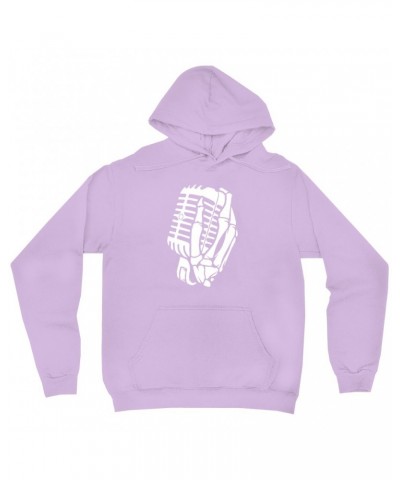 Music Life Hoodie | Skelehands On The Mic Hoodie $8.54 Sweatshirts