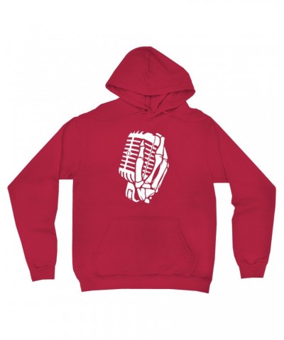 Music Life Hoodie | Skelehands On The Mic Hoodie $8.54 Sweatshirts