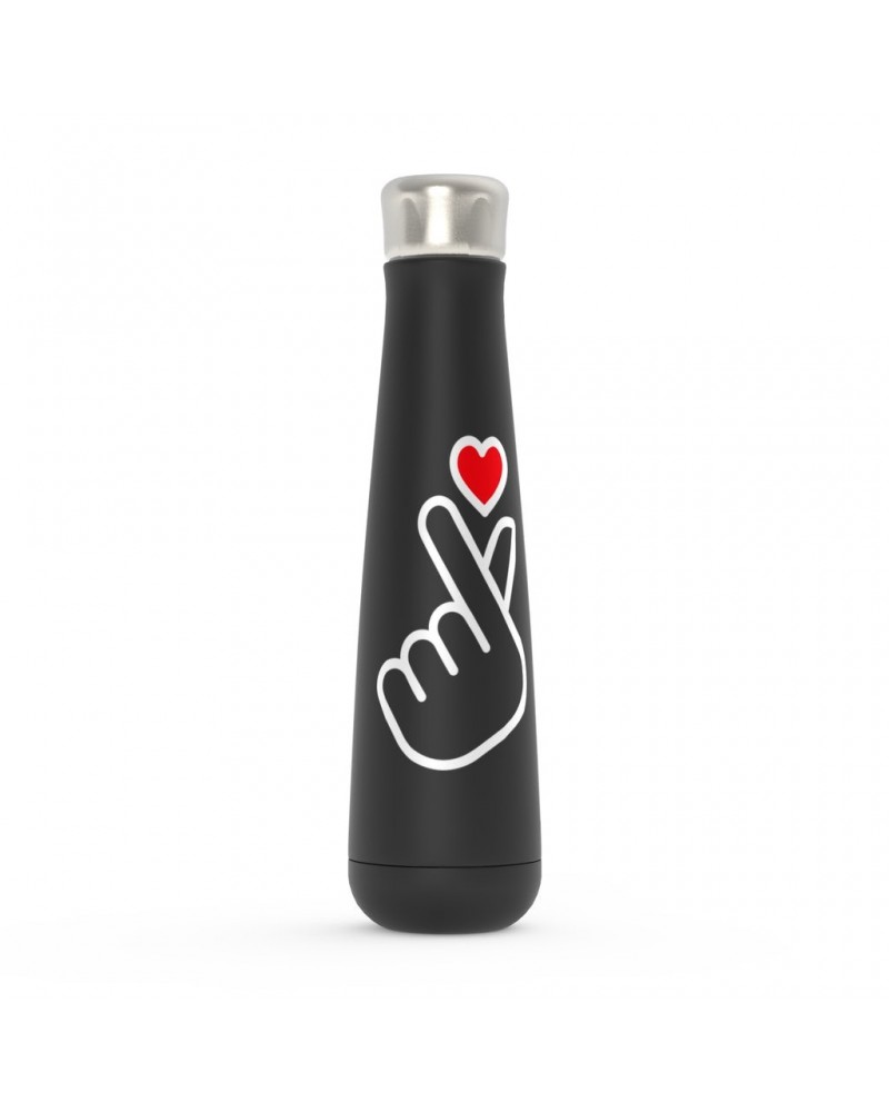 Music Life Water Bottle | Kpop Finger Heart Design Water Bottle $3.56 Drinkware