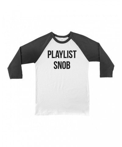 Music Life 3/4 Sleeve Baseball Tee | Playlist Snob Shirt $7.40 Shirts