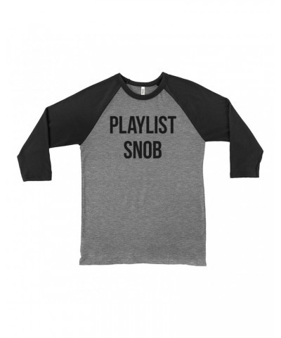 Music Life 3/4 Sleeve Baseball Tee | Playlist Snob Shirt $7.40 Shirts