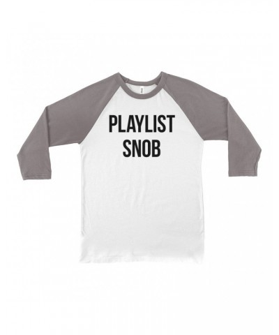 Music Life 3/4 Sleeve Baseball Tee | Playlist Snob Shirt $7.40 Shirts