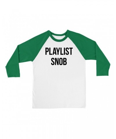 Music Life 3/4 Sleeve Baseball Tee | Playlist Snob Shirt $7.40 Shirts