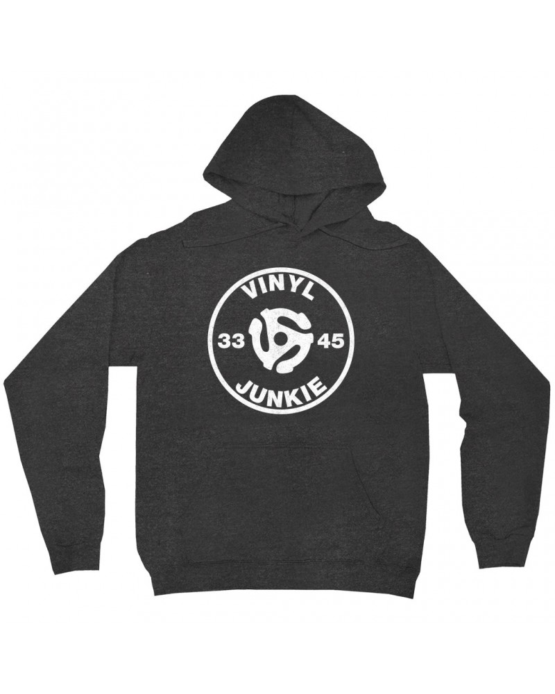 Music Life Hoodie | Vinyl Junkie Hoodie $8.81 Sweatshirts