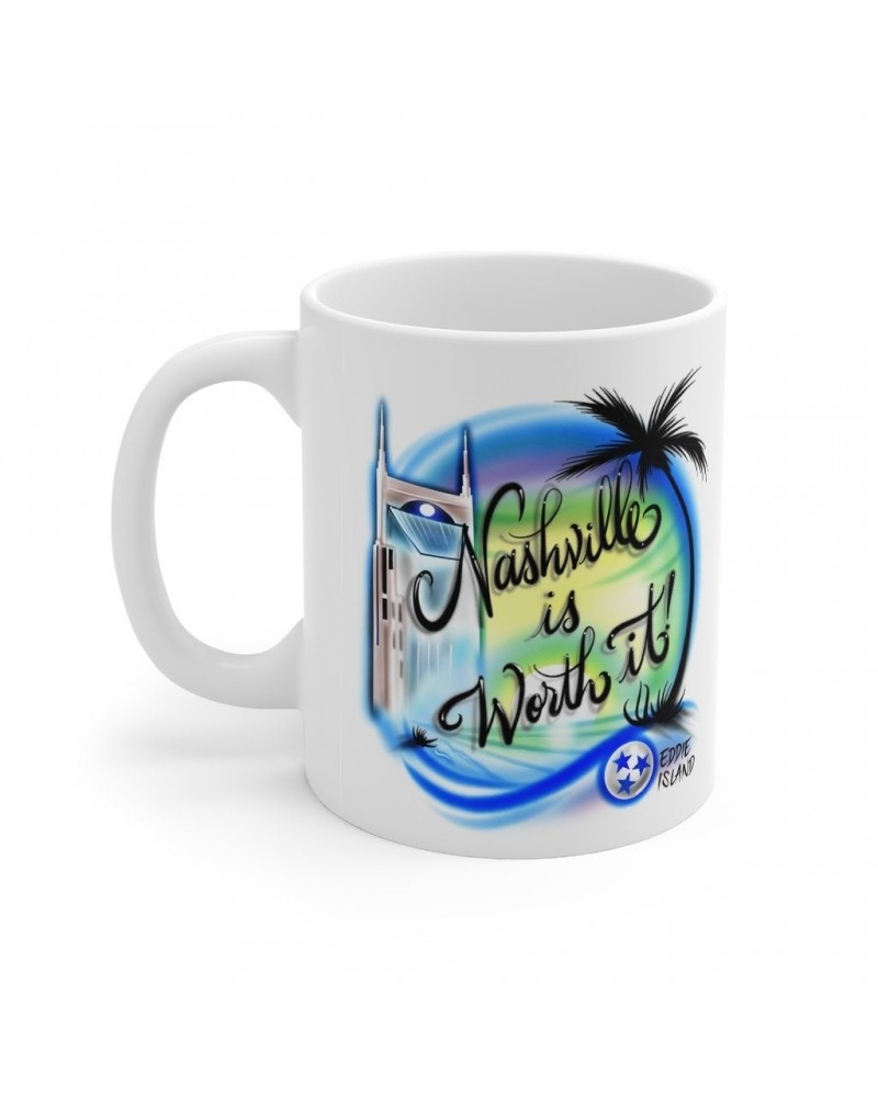 Eddie Island Classic Mug - Nashville Is Worth It! $7.02 Drinkware