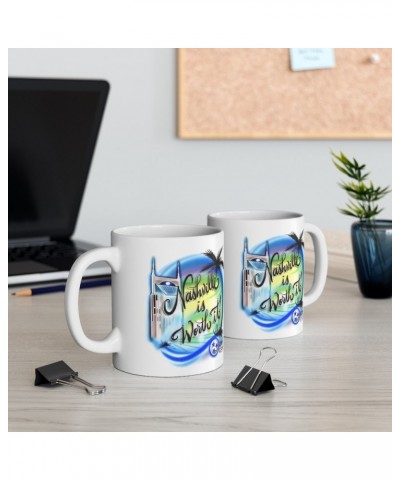 Eddie Island Classic Mug - Nashville Is Worth It! $7.02 Drinkware