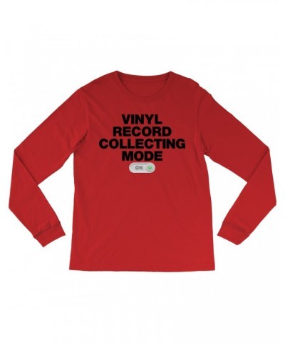 Music Life Long Sleeve Shirt | Vinyl Record Collecting Mode On Shirt $9.23 Shirts