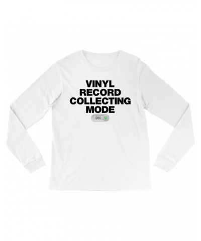 Music Life Long Sleeve Shirt | Vinyl Record Collecting Mode On Shirt $9.23 Shirts