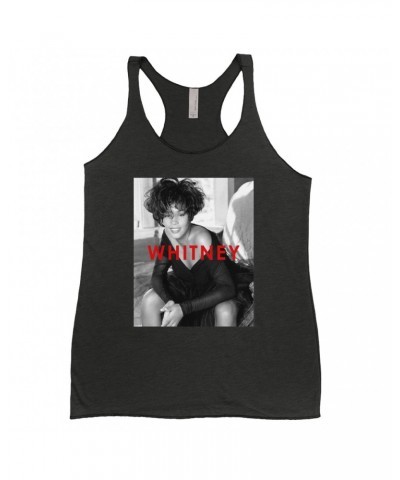 Whitney Houston Ladies' Tank Top | Bold Black And White Cover Shirt $7.03 Shirts