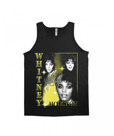 Whitney Houston Unisex Tank Top | Yellow Classic Collage Shirt $14.80 Shirts