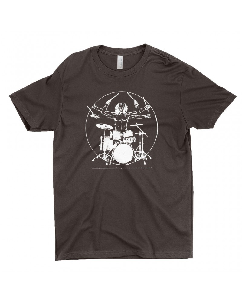 Music Life T-Shirt | Vitruvian Drummer Shirt $10.28 Shirts