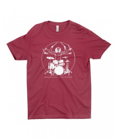 Music Life T-Shirt | Vitruvian Drummer Shirt $10.28 Shirts