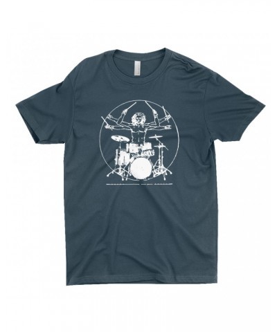 Music Life T-Shirt | Vitruvian Drummer Shirt $10.28 Shirts