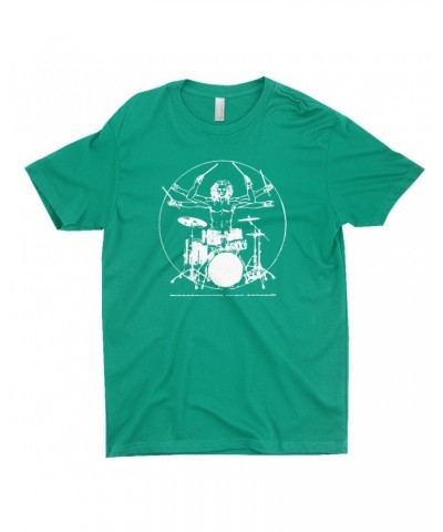 Music Life T-Shirt | Vitruvian Drummer Shirt $10.28 Shirts