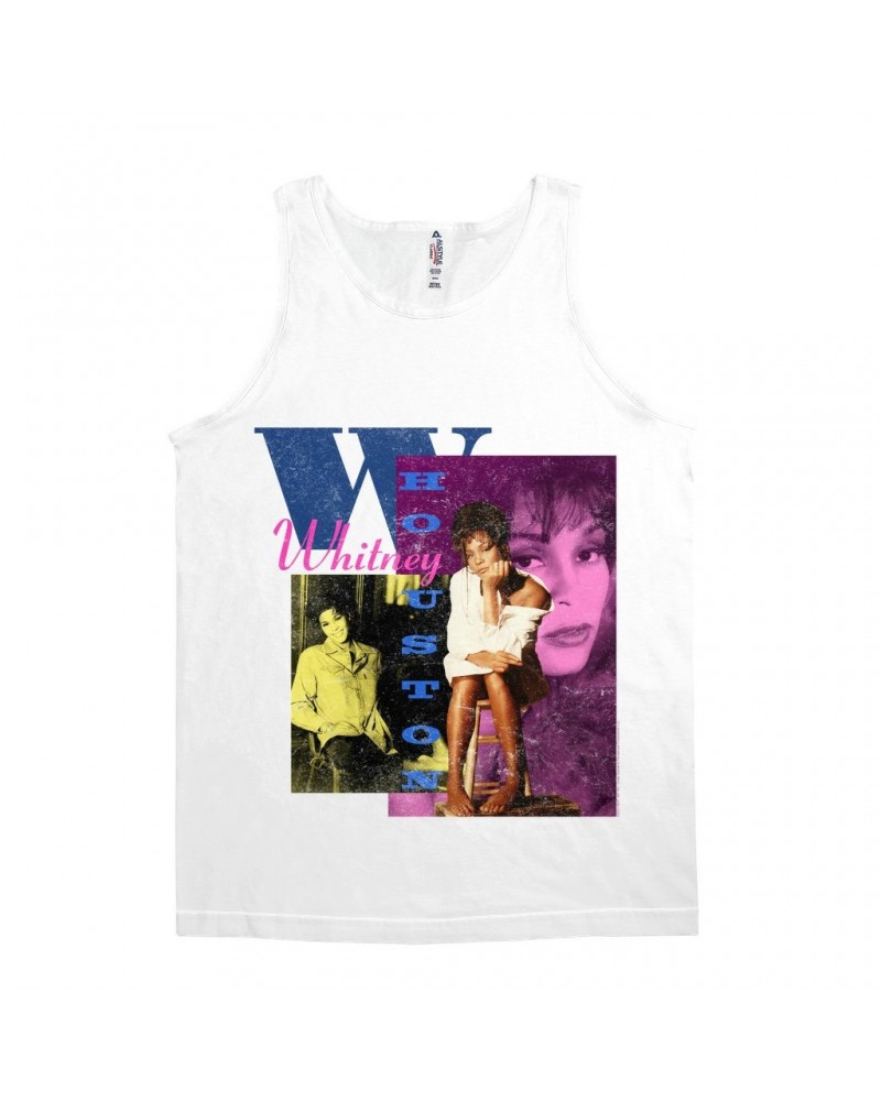 Whitney Houston Unisex Tank Top | Colorful Collage Shirt $11.33 Shirts