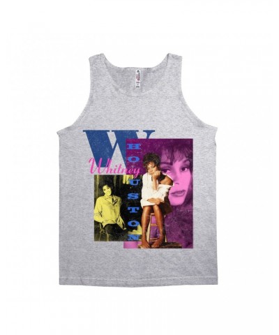 Whitney Houston Unisex Tank Top | Colorful Collage Shirt $11.33 Shirts