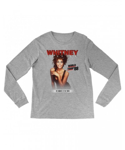 Whitney Houston Long Sleeve Shirt | 1988 World Tour Poster Image Shirt $7.99 Shirts