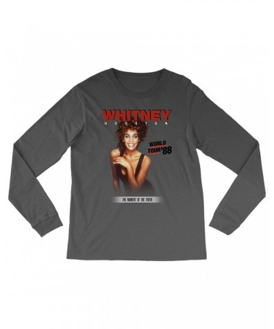 Whitney Houston Long Sleeve Shirt | 1988 World Tour Poster Image Shirt $7.99 Shirts