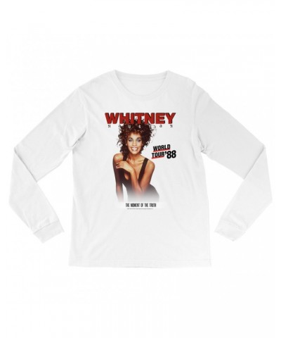 Whitney Houston Long Sleeve Shirt | 1988 World Tour Poster Image Shirt $7.99 Shirts