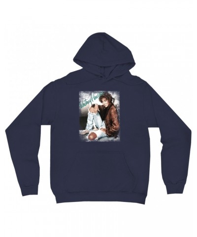 Whitney Houston Hoodie | All The Man That I Need Single Photo Distressed Hoodie $4.02 Sweatshirts