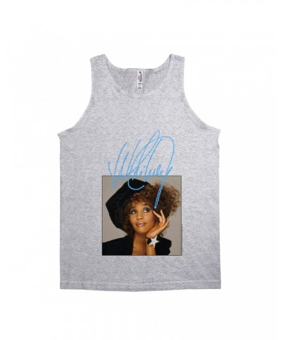 Whitney Houston Unisex Tank Top | Whitney Star Photoshoot With True Blue Signature Shirt $11.99 Shirts