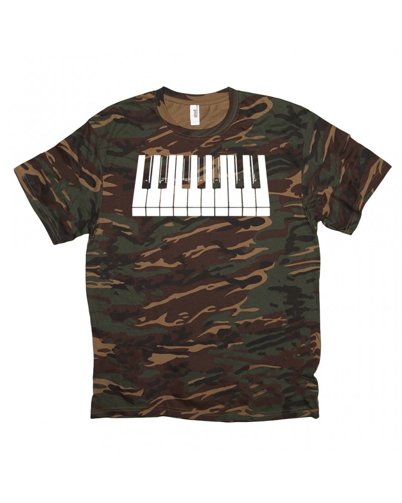 Music Life Camo Shirt | Piano Keys Shirt $7.78 Shirts