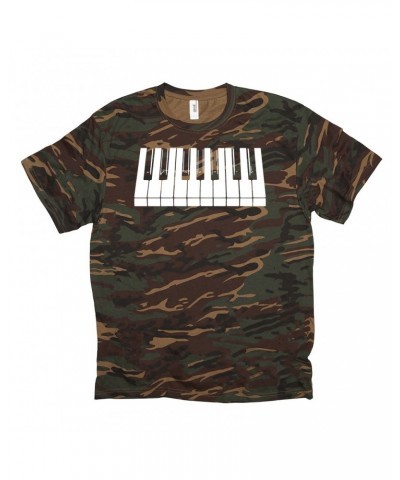 Music Life Camo Shirt | Piano Keys Shirt $7.78 Shirts