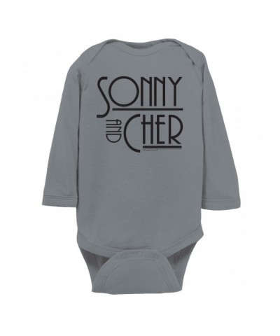 Sonny & Cher Long Sleeve Bodysuit | Mod TV Show Logo Bodysuit $7.75 Shirts