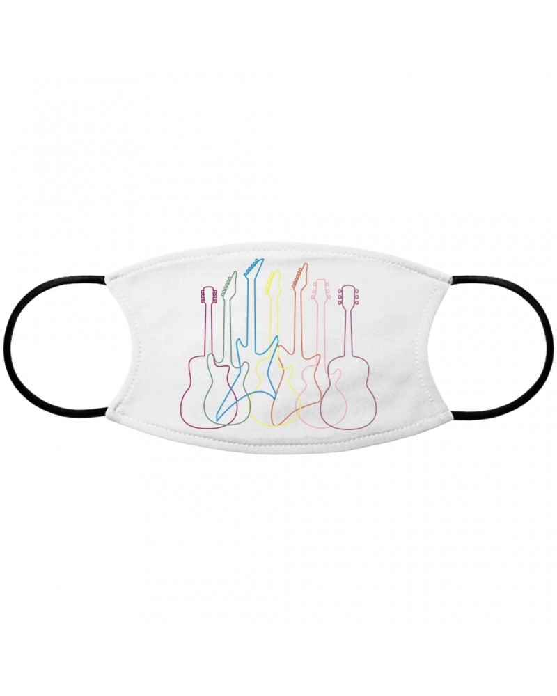 Music Life Face Mask | Spectrum Guitar Shapes Face Mask $31.05 Accessories