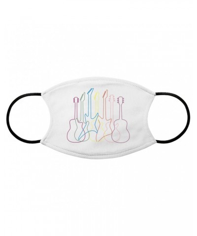 Music Life Face Mask | Spectrum Guitar Shapes Face Mask $31.05 Accessories