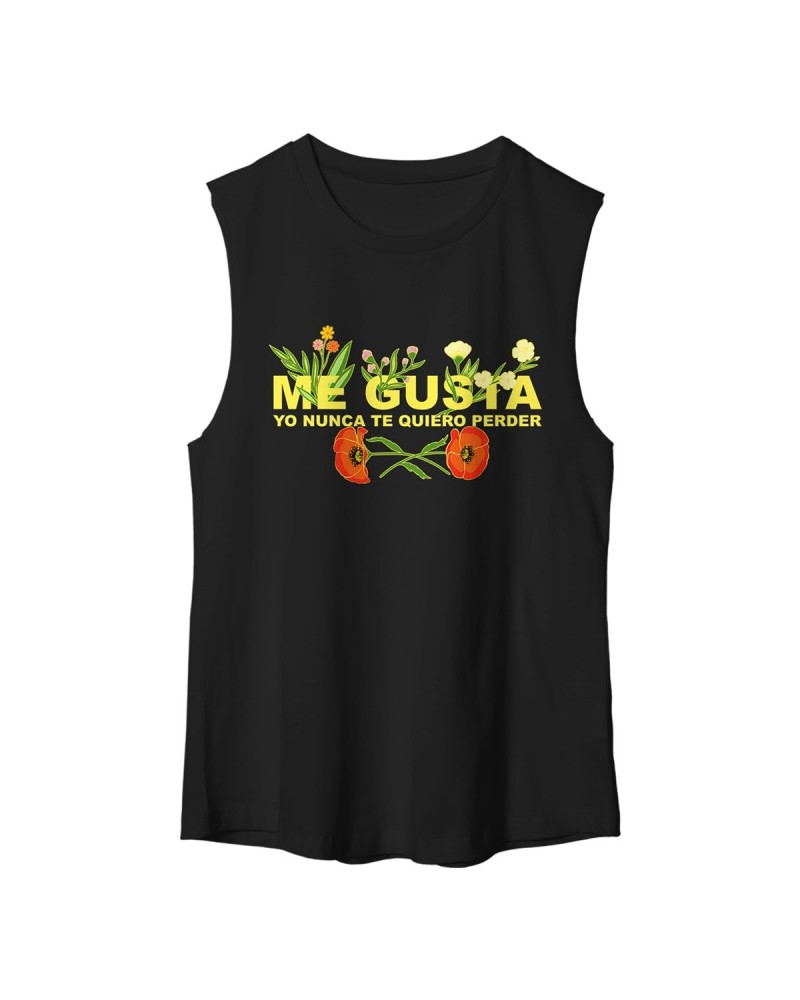 Shakira Poppies Muscle Tank - Black $9.45 Shirts